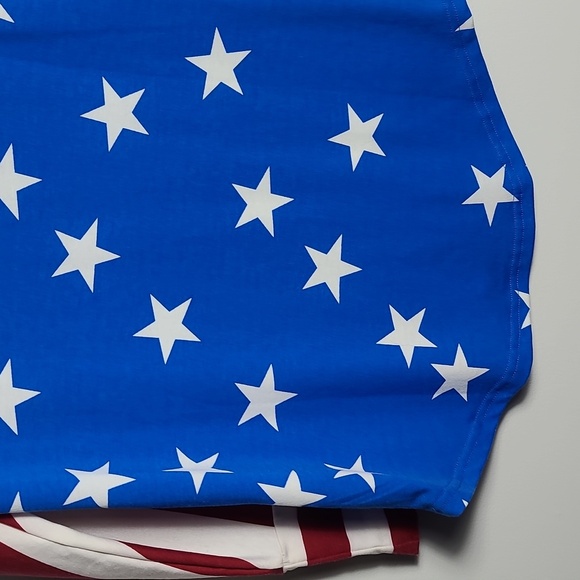 LULAROE Amber Hoodie Patriotic Blue and Red Star And Stripe Sweatshirt Size XS - Picture 10 of 16